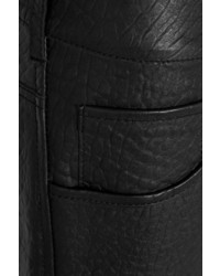 Женские черные кожаные шорты от Lot 78