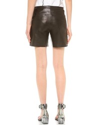 Женские черные кожаные шорты от Maison Martin Margiela