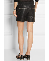 Женские черные кожаные шорты от OAK