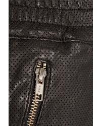 Женские черные кожаные шорты от OAK