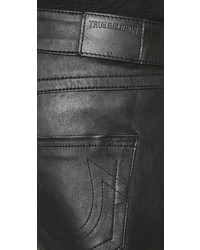Женские черные кожаные шорты от True Religion