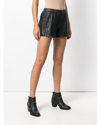 Женские черные кожаные шорты от Zadig & Voltaire