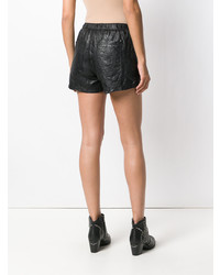 Женские черные кожаные шорты от Zadig & Voltaire