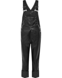 Черные кожаные штаны-комбинезон от Givenchy