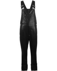 Черные кожаные штаны-комбинезон от Givenchy