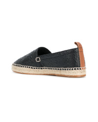 Мужские черные кожаные эспадрильи от Loewe