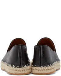 Мужские черные кожаные эспадрильи от Valentino
