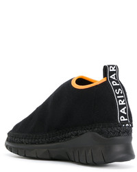 Женские черные кожаные эспадрильи от Kenzo