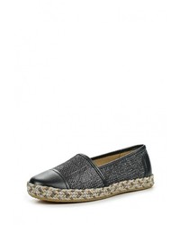 Женские черные кожаные эспадрильи от Geox