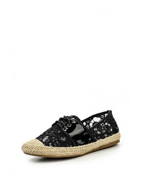 Женские черные кожаные эспадрильи от Guapissima