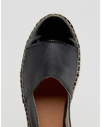 Женские черные кожаные эспадрильи от Pieces