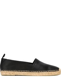 Мужские черные кожаные эспадрильи от Saint Laurent