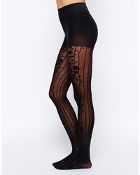 Черные колготки с принтом от Emilio Cavallini