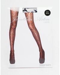 Черные колготки с принтом от Jonathan Aston