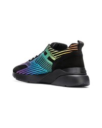 Женские черные кроссовки с принтом от Hogan