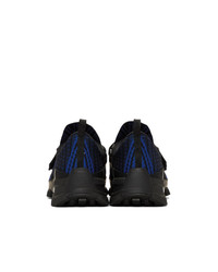 Мужские черные кроссовки с принтом от Prada