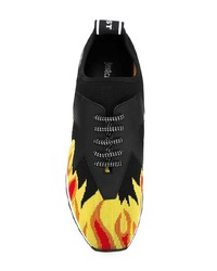 Мужские черные кроссовки с принтом от Just Cavalli