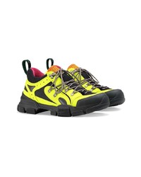 Мужские черные кроссовки с принтом от Gucci