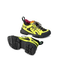 Мужские черные кроссовки с принтом от Gucci