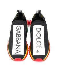 Мужские черные кроссовки с принтом от Dolce & Gabbana