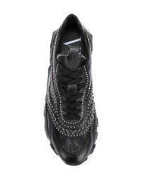 Мужские черные кроссовки с украшением от Valentino