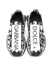 Женские черные кроссовки с украшением от Dolce & Gabbana
