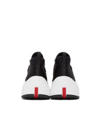 Женские черные кроссовки от Prada