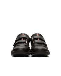 Женские черные кроссовки от Prada
