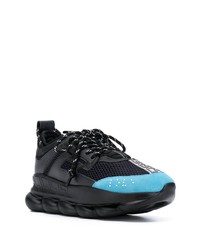 Мужские черные кроссовки от Versace