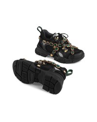 Женские черные кроссовки от Gucci