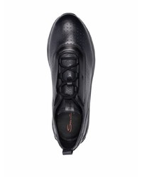 Мужские черные кроссовки от Santoni