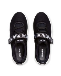 Женские черные кроссовки от Miu Miu