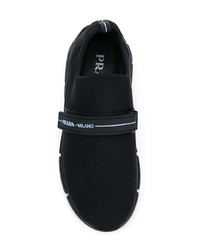 Женские черные кроссовки от Prada