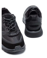 Мужские черные кроссовки от Zegna