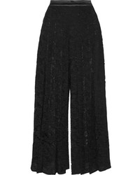 Черные кружевные брюки-кюлоты от Givenchy