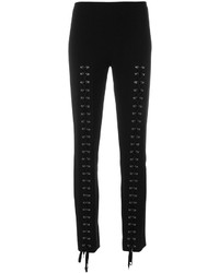 Женские черные кружевные брюки от Moschino