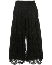 Женские черные кружевные классические брюки от Sacai