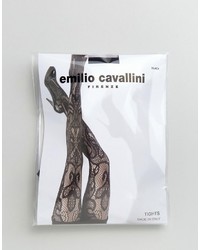 Черные кружевные колготки от Emilio Cavallini