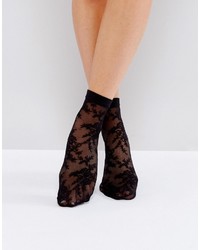 Черные кружевные носки