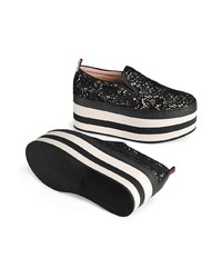 Женские черные кружевные слипоны от Gucci