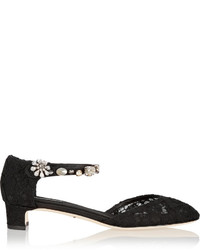 Черные кружевные туфли от Dolce & Gabbana