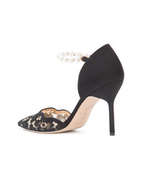 Черные кружевные туфли от Marchesa