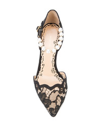 Черные кружевные туфли от Marchesa