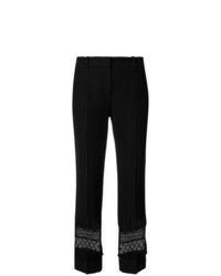 Черные кружевные узкие брюки от Marc Cain