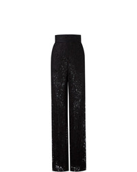 Черные кружевные широкие брюки от Martha Medeiros