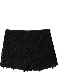 Женские черные кружевные шорты от Valentino
