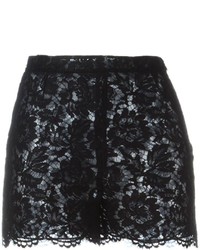 Женские черные кружевные шорты от Valentino