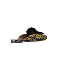 Женские черные лоферы с вышивкой от Tabitha Simmons