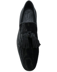 Черные лоферы с кисточками от Jimmy Choo