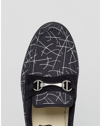 Мужские черные лоферы с принтом от Religion